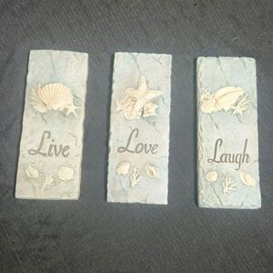 Set of 3 Sea-Themed Wall Plaques